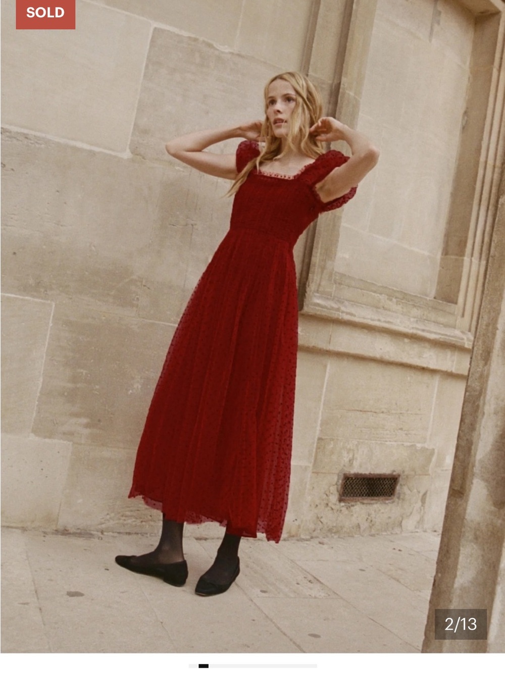 Doen pamelina dress burgundy size s